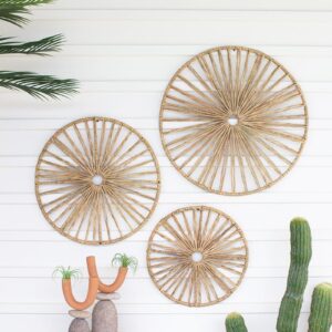 Spoked Seagrass Wall Art