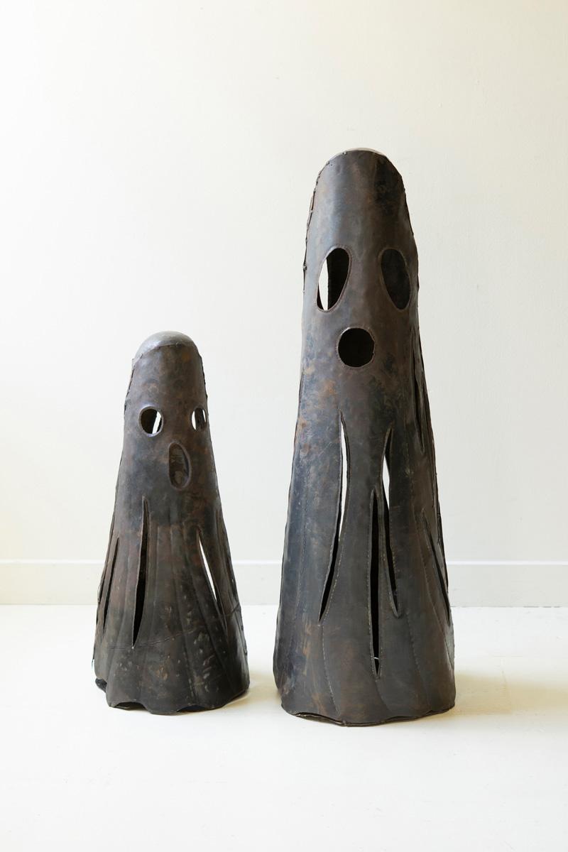 Recycled Metal Recycled Iron, Rustic Iron Ghost Luminaries