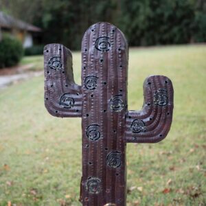 Recycled Metal Recycled Iron, Iron Cactus Luminary
