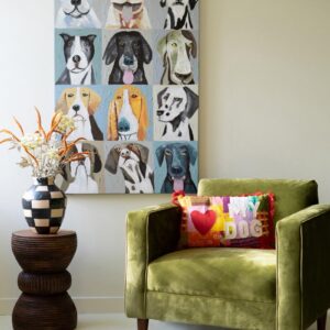 Emotional dogs acrylic painting