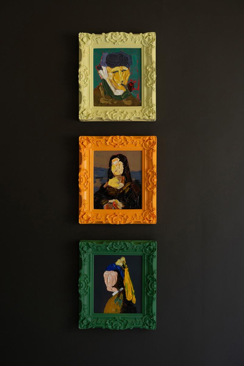 Framed Acrylic Portrait Paintings