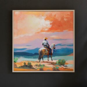 Framed Acrylic Painting – Cowboy