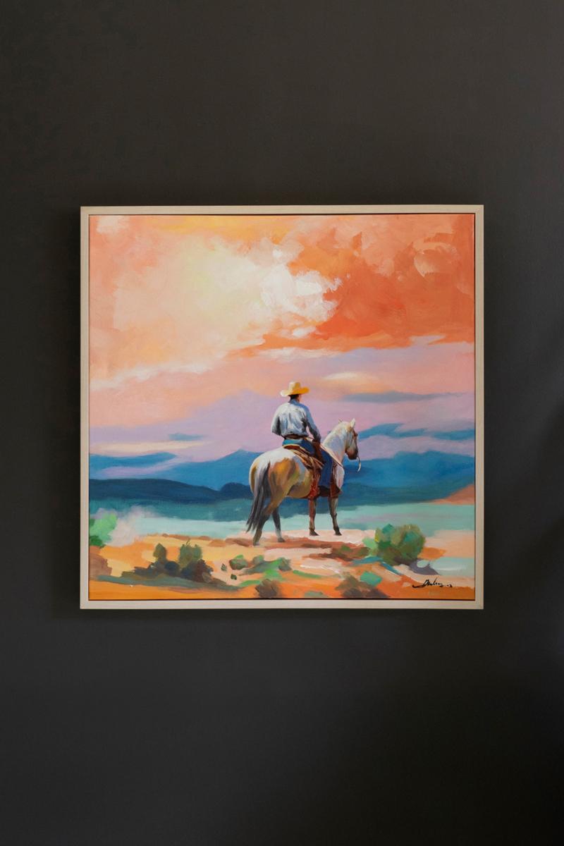 Framed Acrylic Painting – Cowboy
