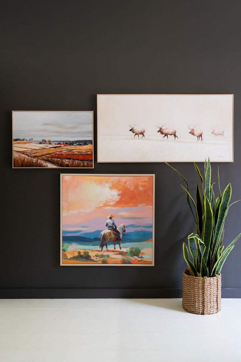 Framed Acrylic Painting – Cowboy