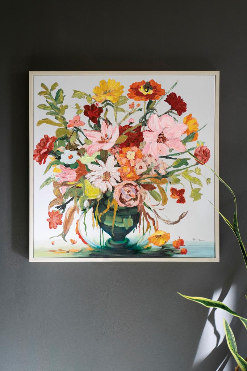 Framed Acrylic Painting – Floral