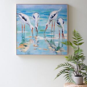 Framed Acrylic Painting – Shore Birds