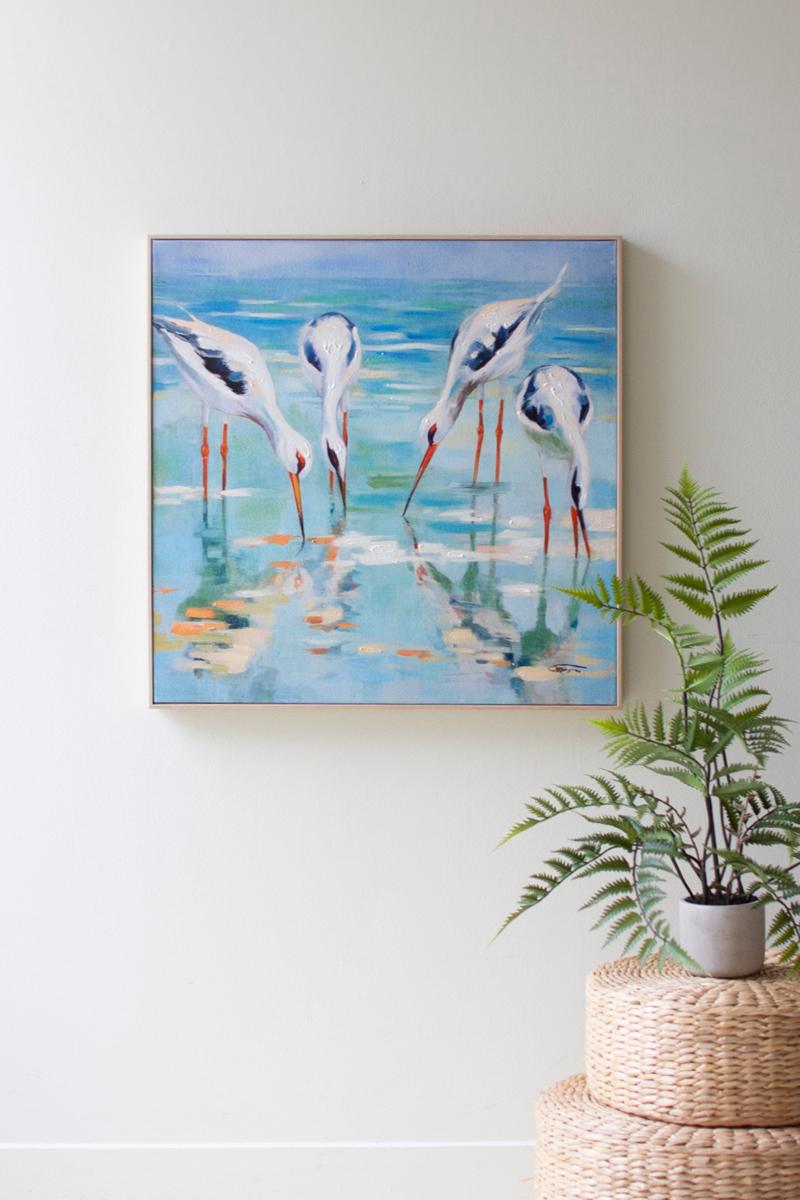 Framed Acrylic Painting – Shore Birds
