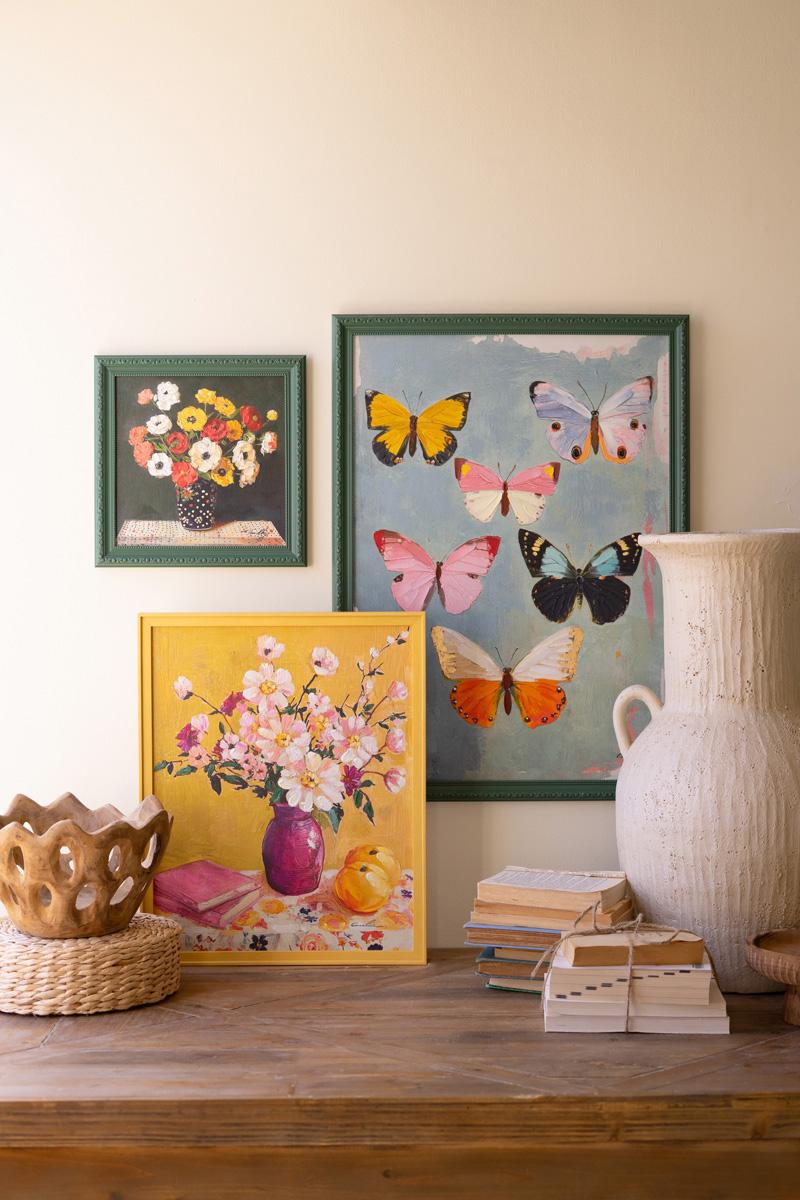 Yellow Framed Still Life Painting