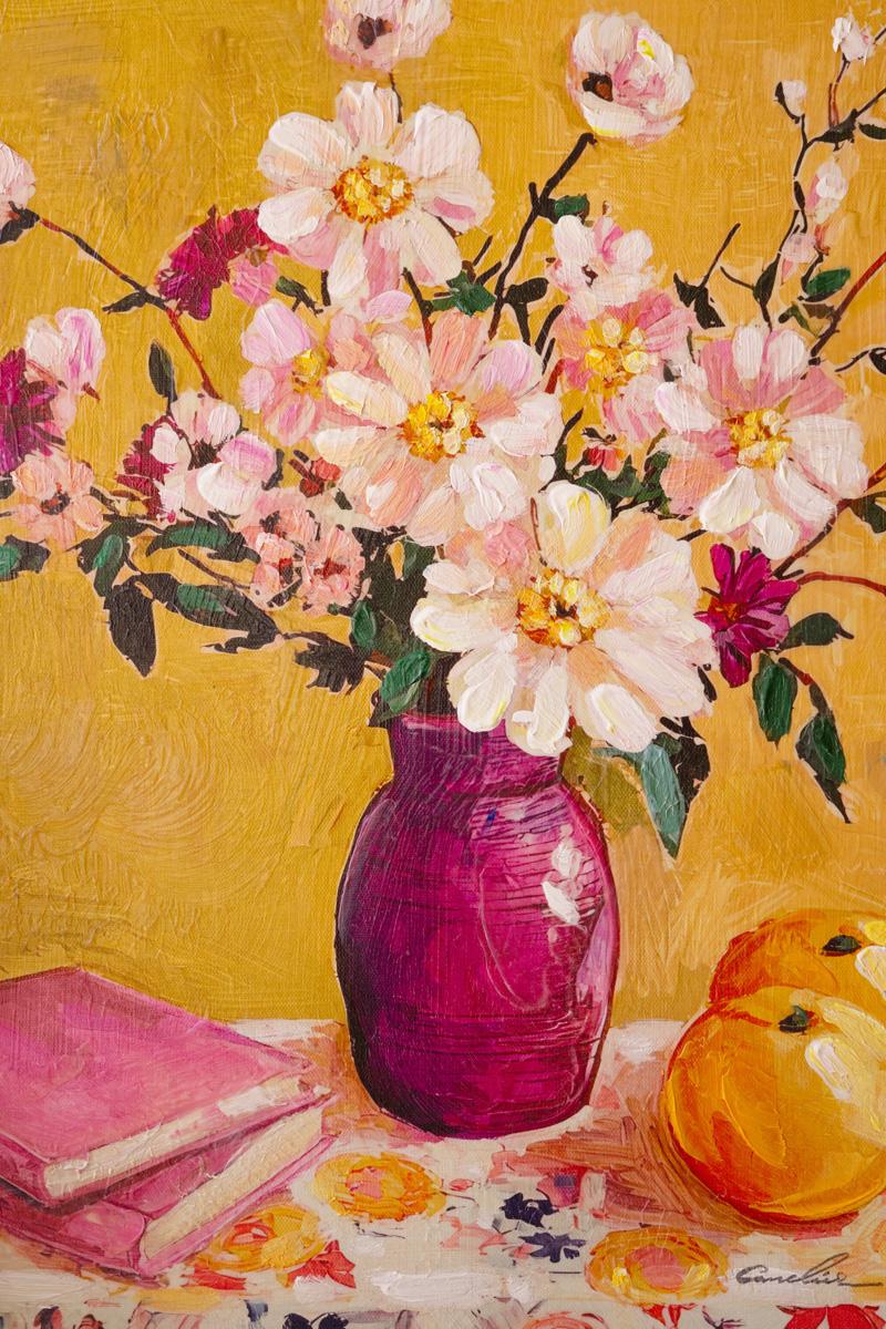 Yellow Framed Still Life Painting
