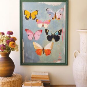 Framed Butterfly Painting