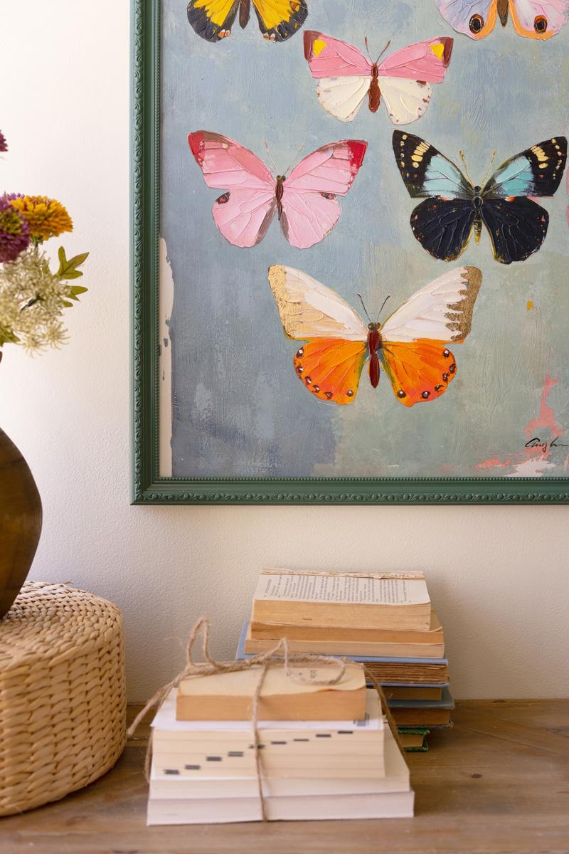 Framed Butterfly Painting