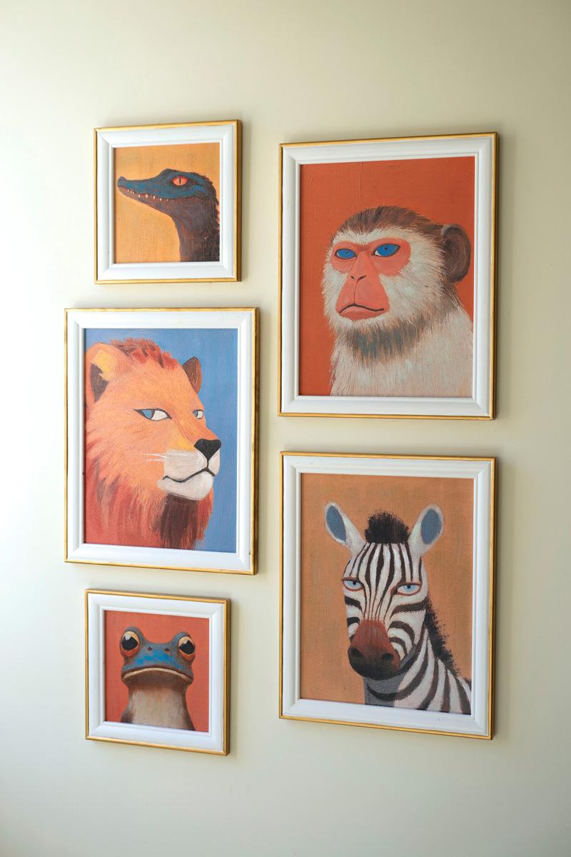 Framed Animals Paintings