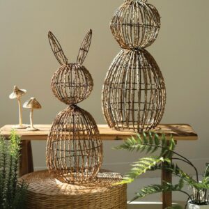 Box of 2 — Set of 2 Twig and Iron Rabbits