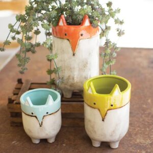 Ceramic Fox Planters