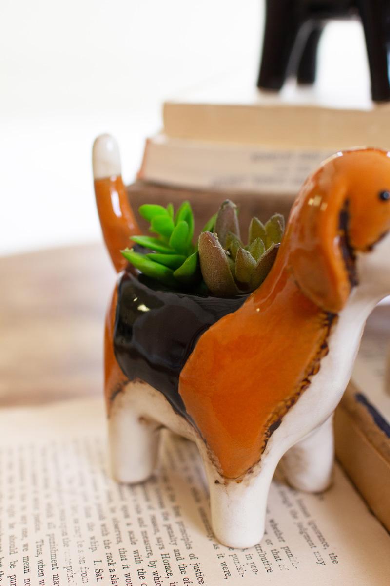 Ceramic Dog Planters
