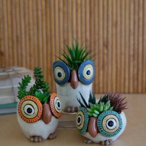 Ceramic Owl Planters