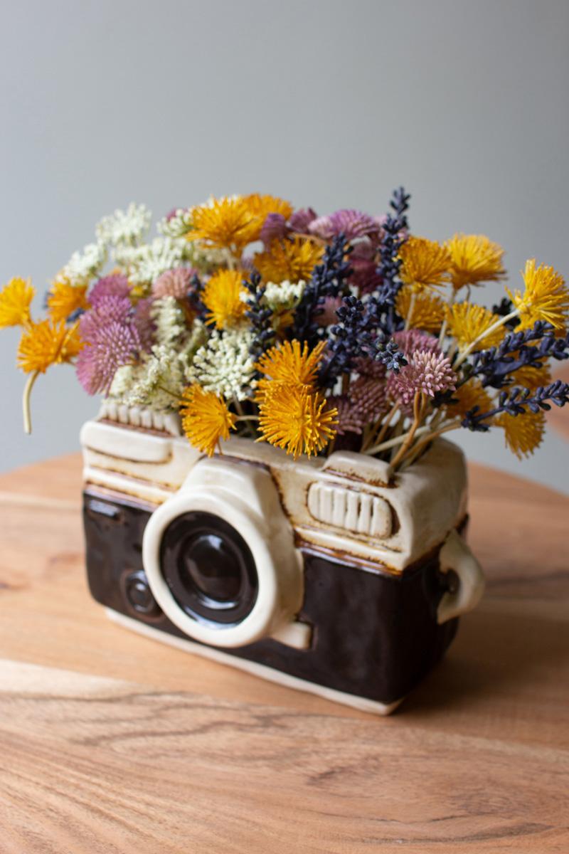 Box of 2 — Ceramic Camera Planter