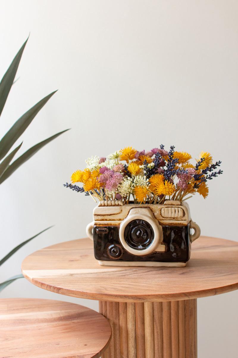Box of 2 — Ceramic Camera Planter