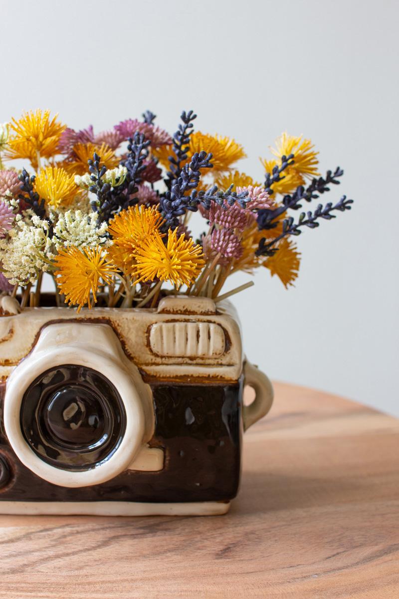 Box of 2 — Ceramic Camera Planter
