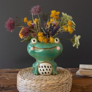 Box of 2 — Ceramic Quirky Frog Planter