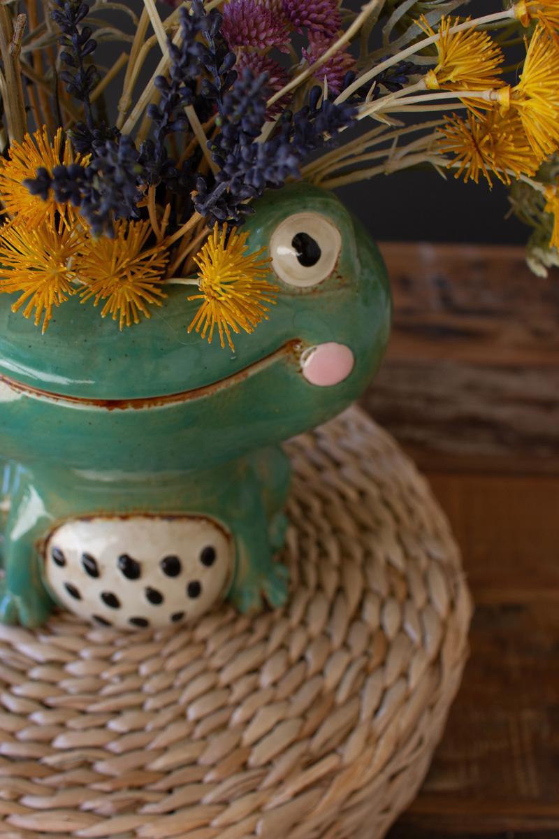 Box of 2 — Ceramic Quirky Frog Planter