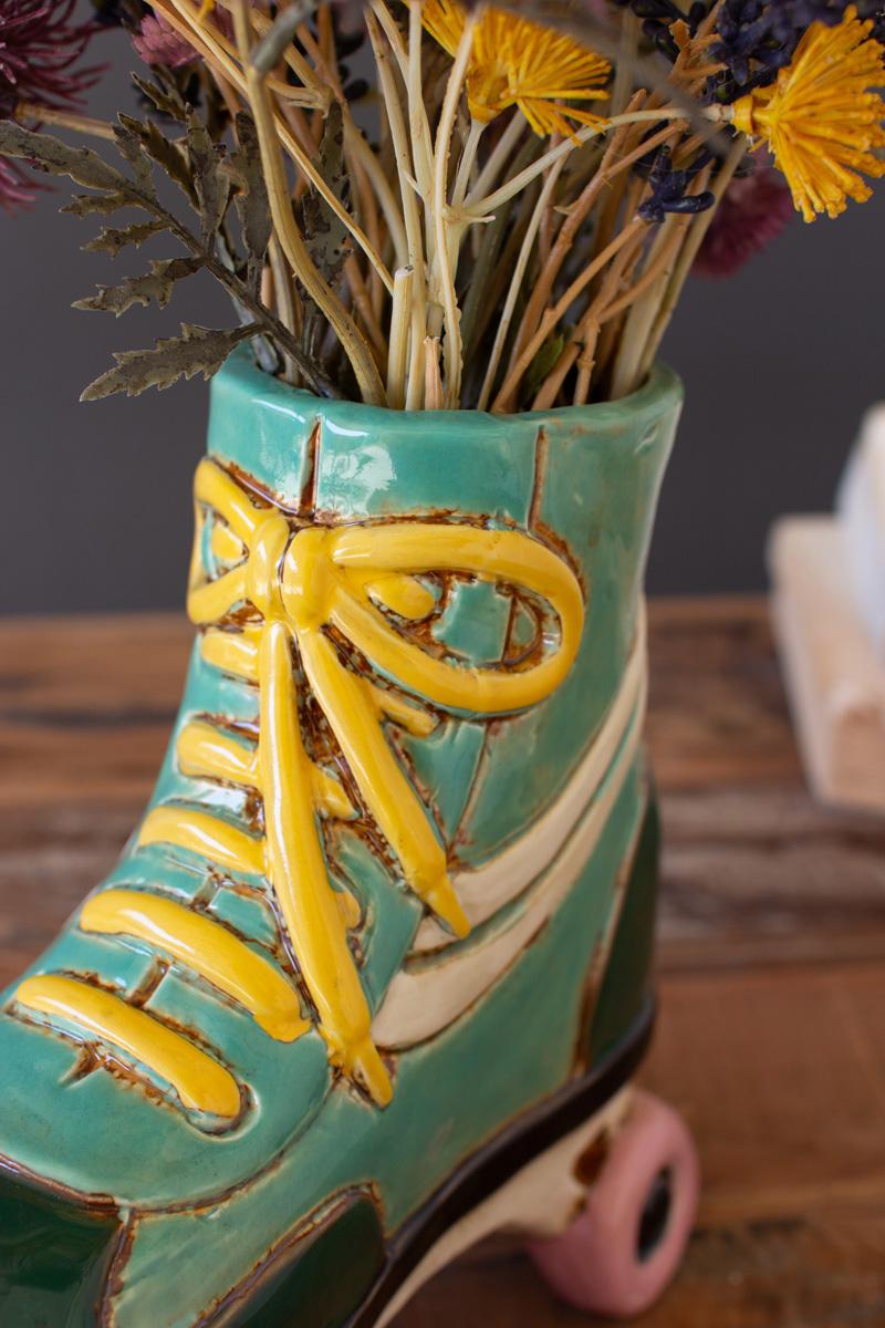 Box of 2 — Ceramic Roller Skate Planter