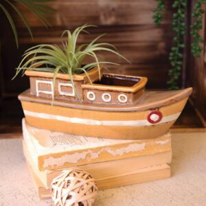 Box of 2 — Ceramic Boat Planter