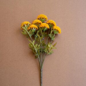 Bundle Of Seven Artificial Dalhias – Mustard, Yellow
