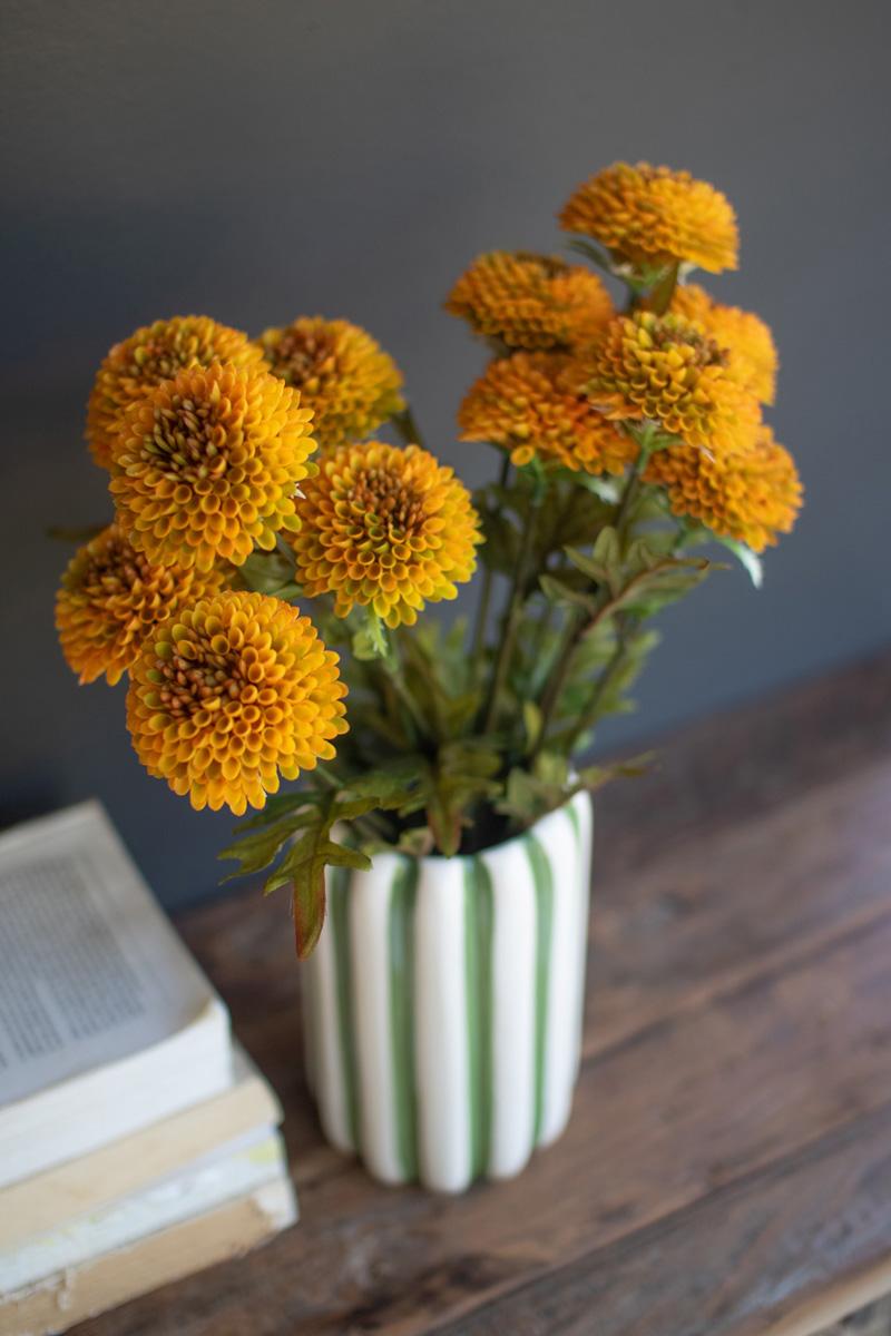 Bundle Of Seven Artificial Dalhias – Mustard, Yellow