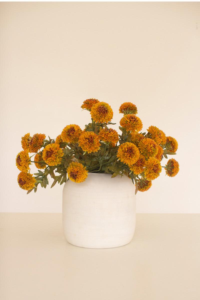 Bundle Of Seven Artificial Dalhias – Mustard, Yellow