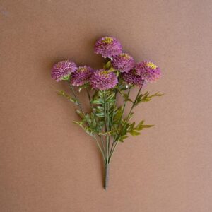 Bundle Of Seven Artificial Dalhias – Purple
