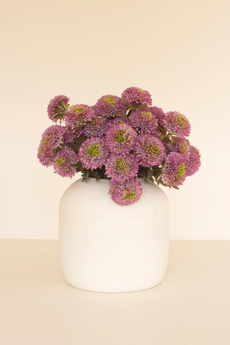 Bundle Of Seven Artificial Dalhias – Purple
