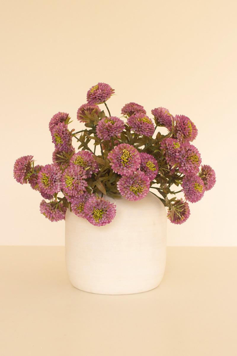 Bundle Of Seven Artificial Dalhias – Purple