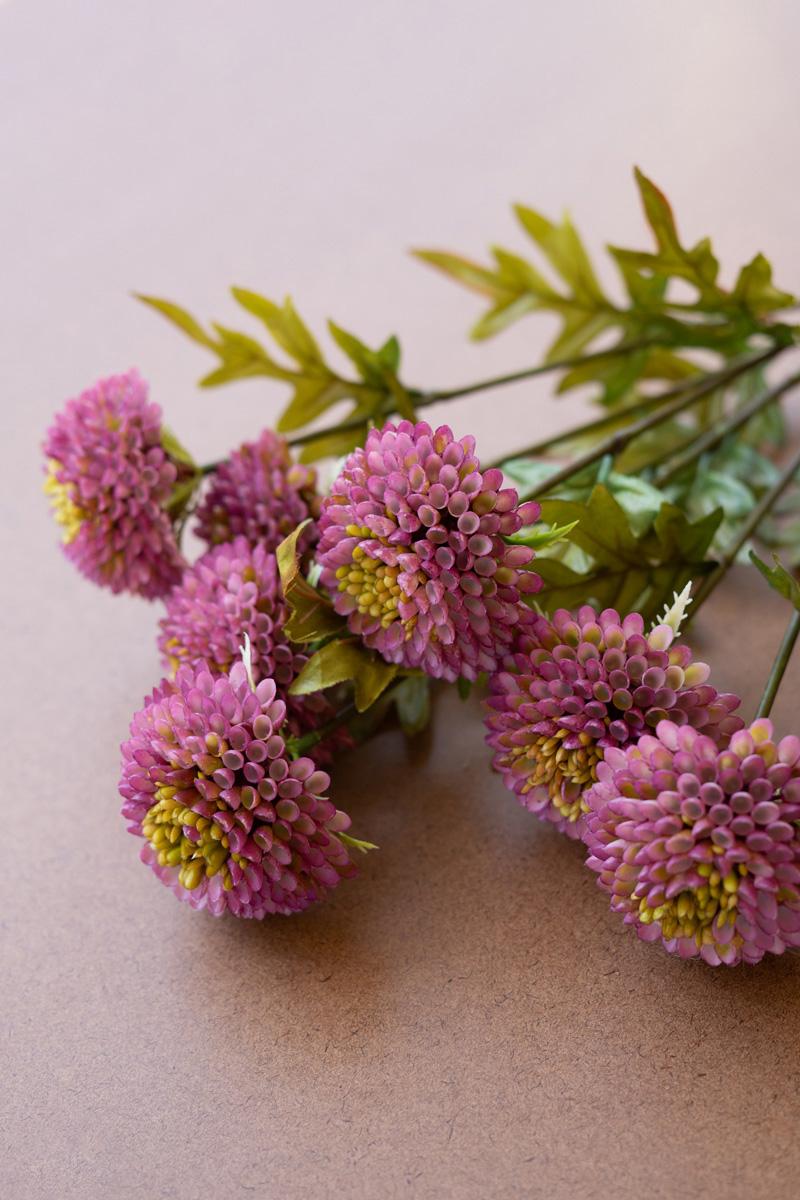 Bundle Of Seven Artificial Dalhias – Purple