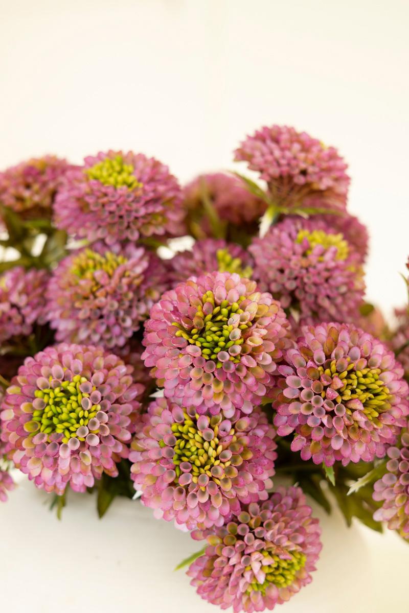 Bundle Of Seven Artificial Dalhias – Purple