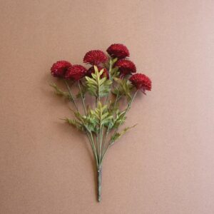 Bundle Of Seven Artificial Dalhias – Red
