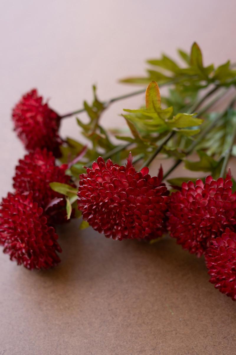 Bundle Of Seven Artificial Dalhias – Red