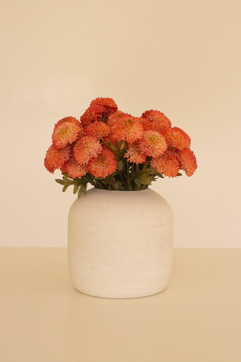 Bundle Of Seven Artificial Dalhias – Orange