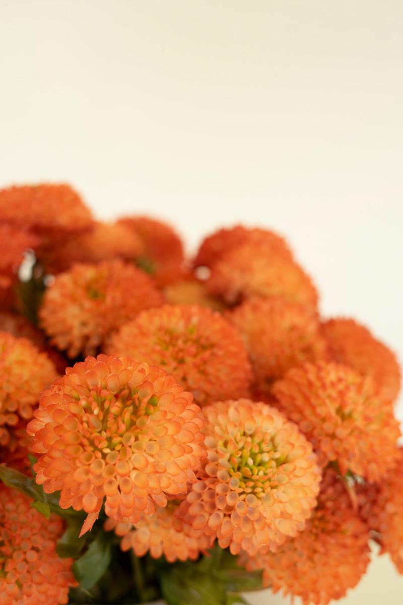 Bundle Of Seven Artificial Dalhias – Orange