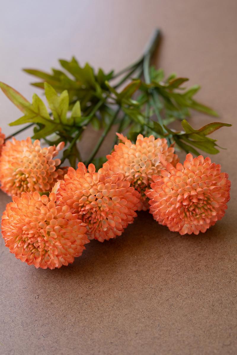 Bundle Of Seven Artificial Dalhias – Orange