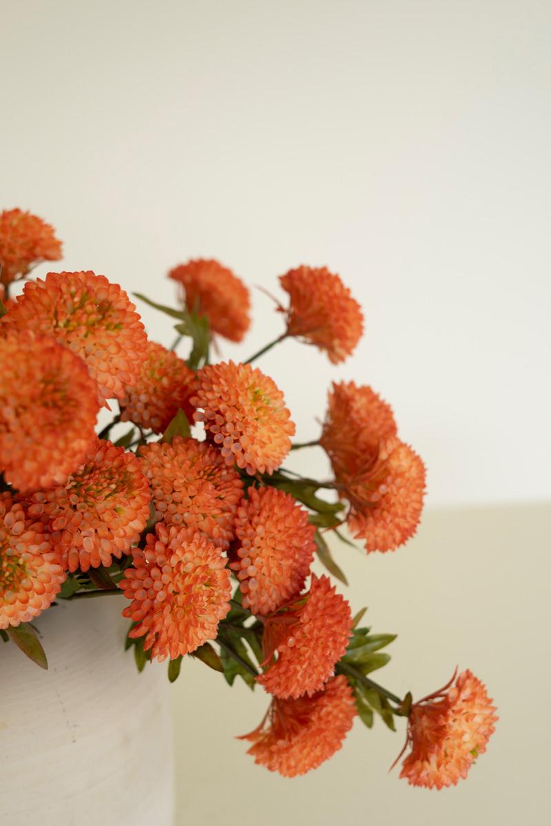 Bundle Of Seven Artificial Dalhias – Orange