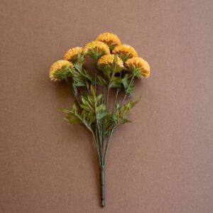 Bundle Of Seven Artificial Dalhias – Yellow
