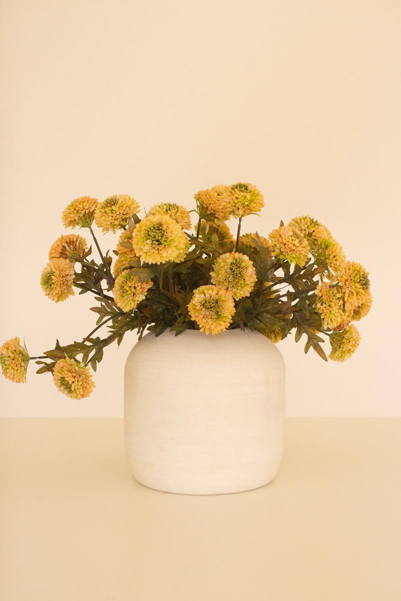 Bundle Of Seven Artificial Dalhias – Yellow