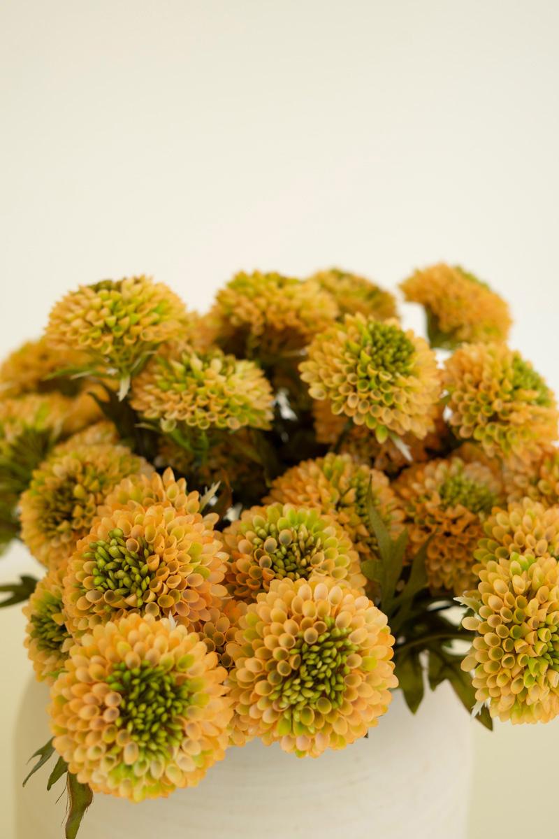 Bundle Of Seven Artificial Dalhias – Yellow