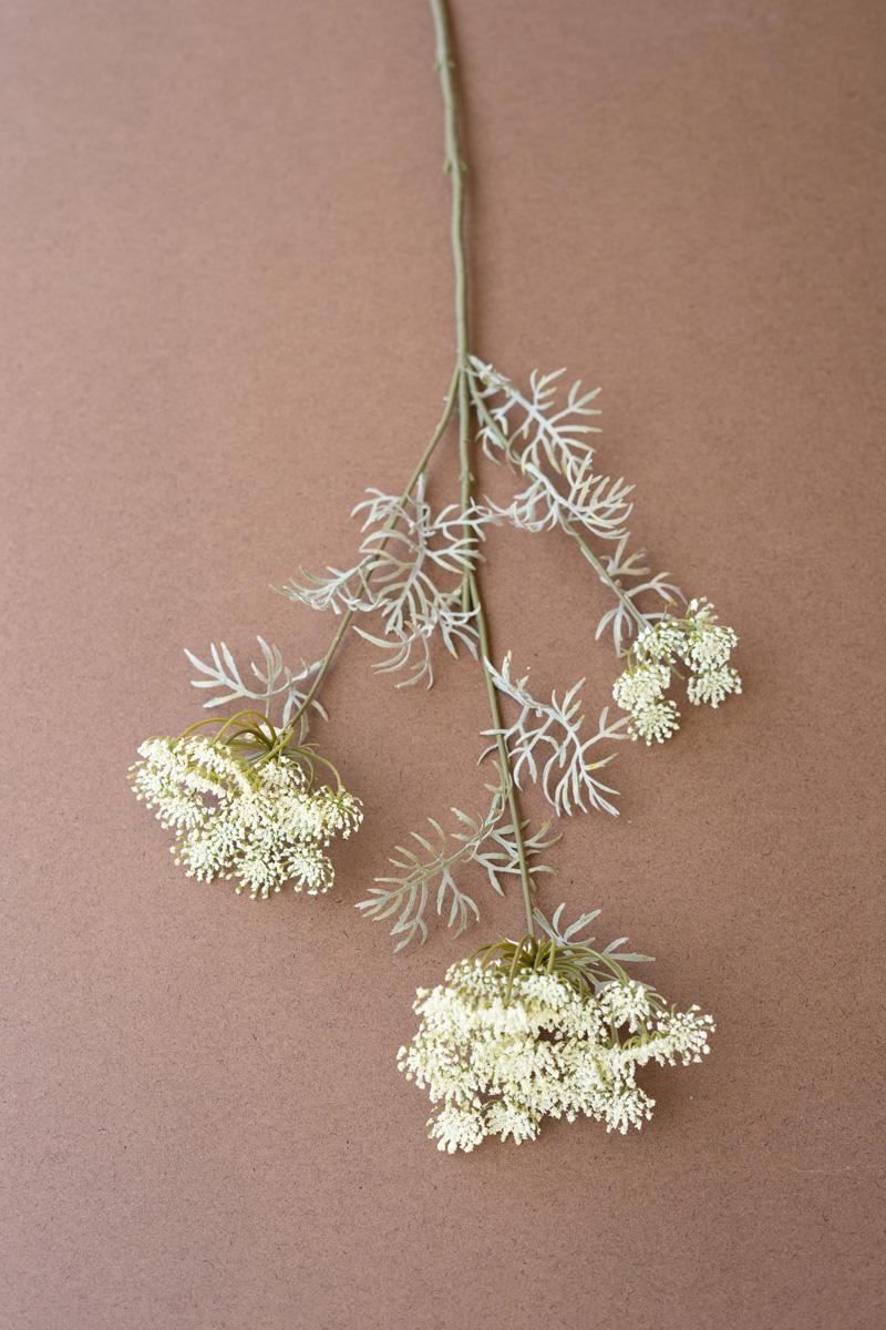 Artificial Lace Flower Spray, White