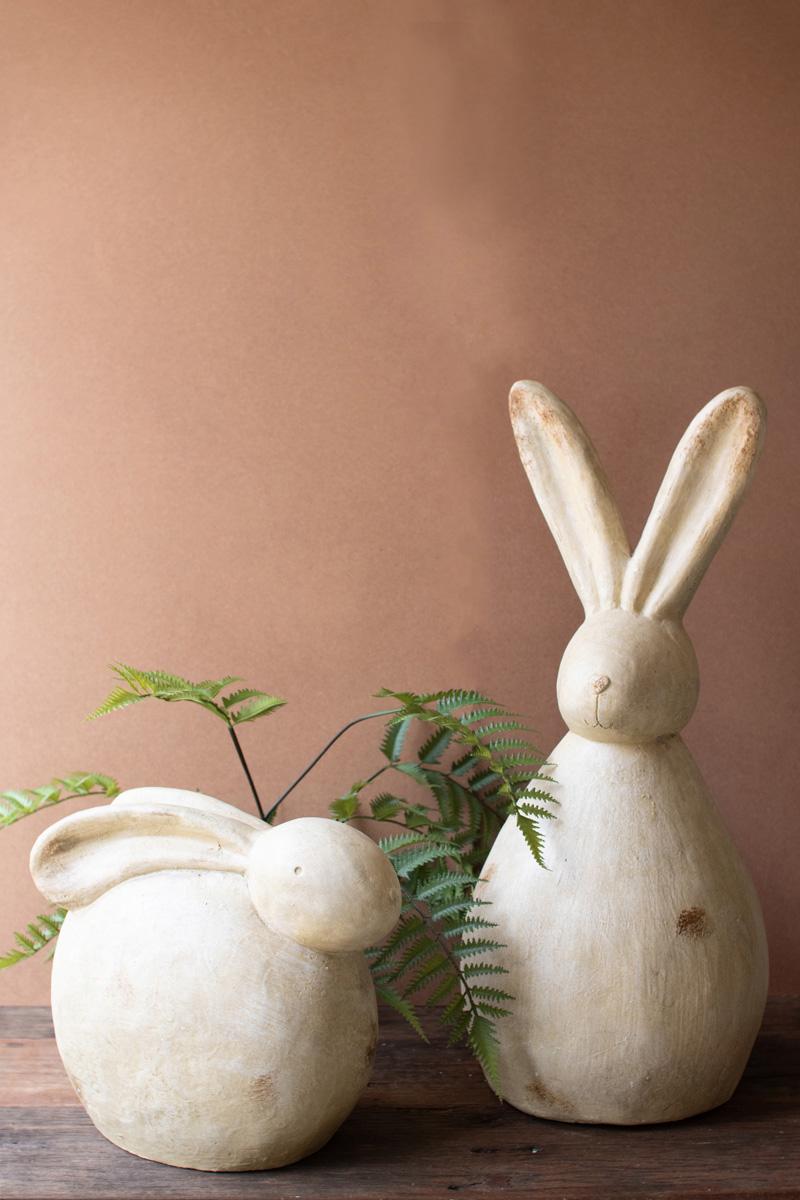 Rabbit Sculptures, White
