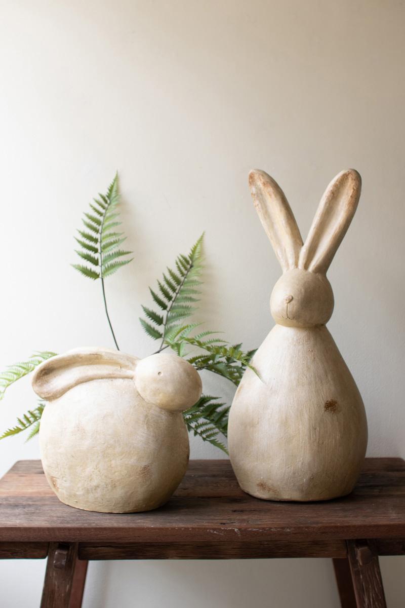 Rabbit Sculptures, White