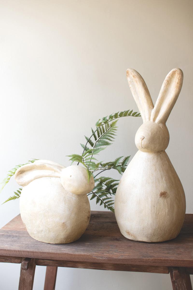 Rabbit Sculptures, White