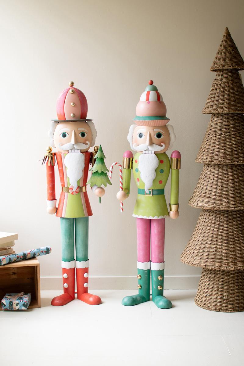 Life Size Painted Metal Nutcrackers