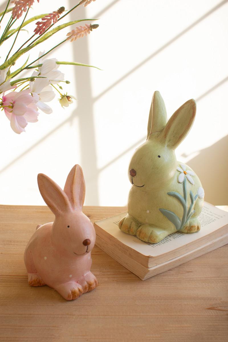 Colorful Faux Concrete Bunnies